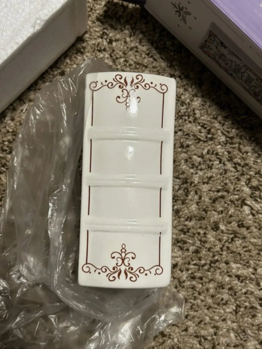 NWT ~ Streamline's Petals & Pages Ceramic Book Vase Table Decor